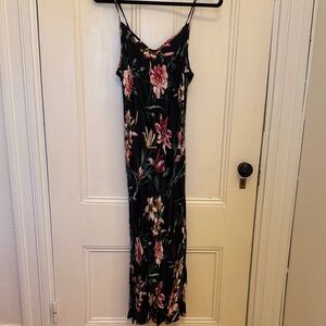 Nation LTD Floral Black Midi Dress